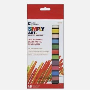 NIB Loew-Cornell Simply Art Chalk Pastels 48/Pkg, Assorted Colors
